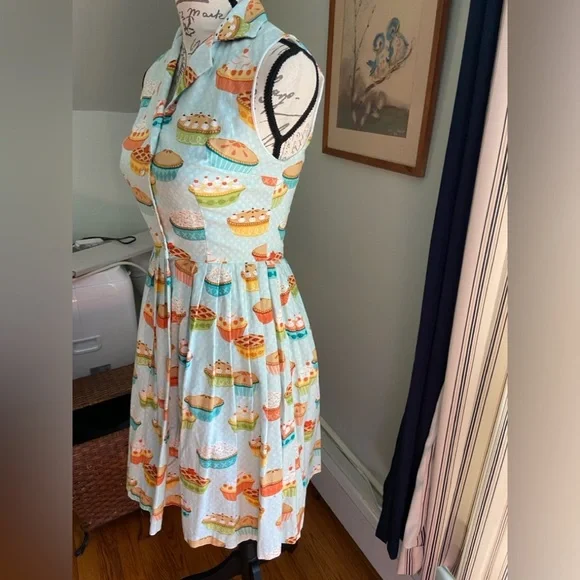 RARE Fervour Pie Dress ModCloth Size Small Lined - Picture 3 of 16